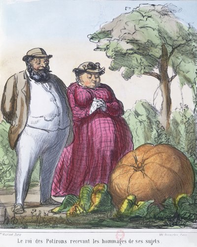 The King of Pumpkins receiving the homage of his subjects by Honoré Daumier